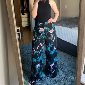 Banana Republic Wide Leg Floral Pants